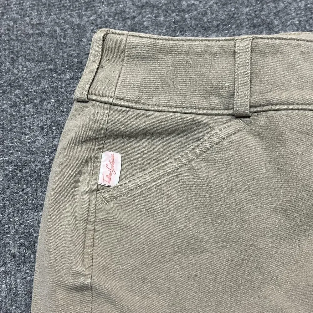 The Tailored Sportsman Pants Womens 26 Beige Riding Knee Patch Breeches Made USA